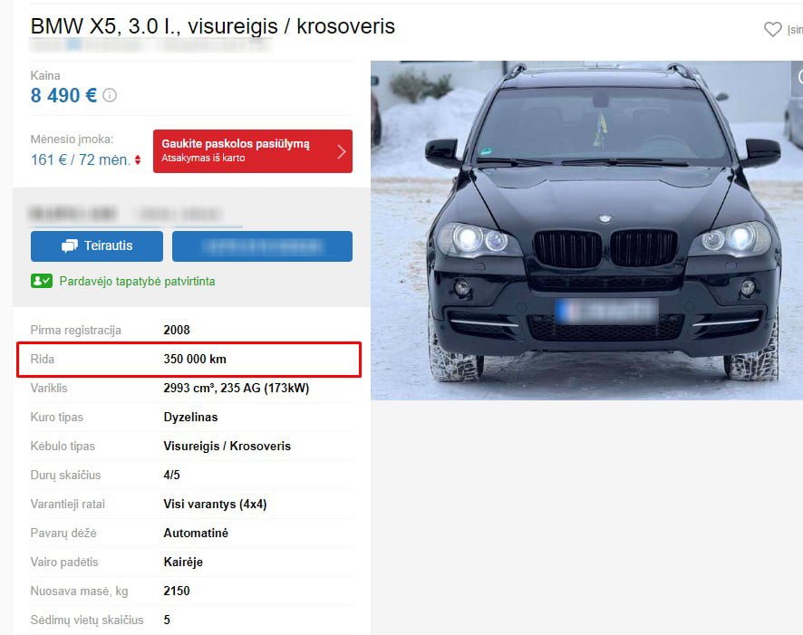 Mida Paljastas BMW X5 VIN Kontroll