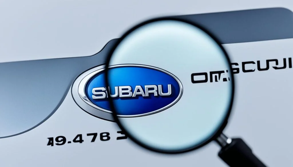Subaru VIN Check Subaru VIN Check